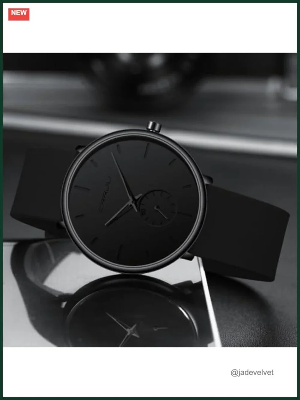 Ultra Thin Unisex Quartz Watch with Silicone Band & Water Resistance
